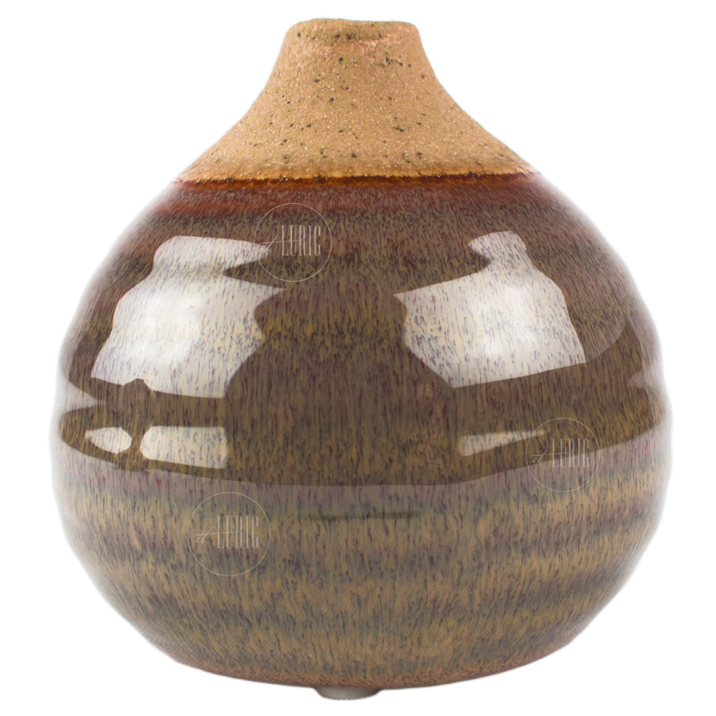 VASO DE CERÂMICA ROSSO NUBYS COM TONALIDADES DE BEGE LARANJA E COBRE