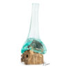 Vaso Decorativo de Vidro e Madeira Kio-C (1)