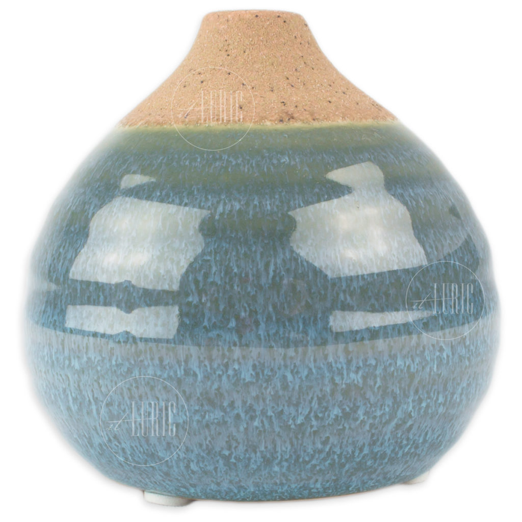 VvASO DE CERÂMICA NA NO TOM AZUL CLARO E AREIA