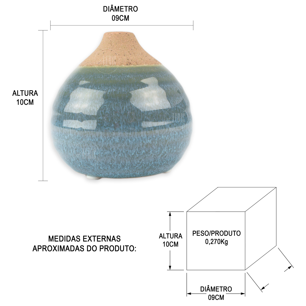 MEDIDAS DO VASO 9 CENTÍMETROS DE DIÂMETRO E 10 CENTÍMETROS DE ALTURA