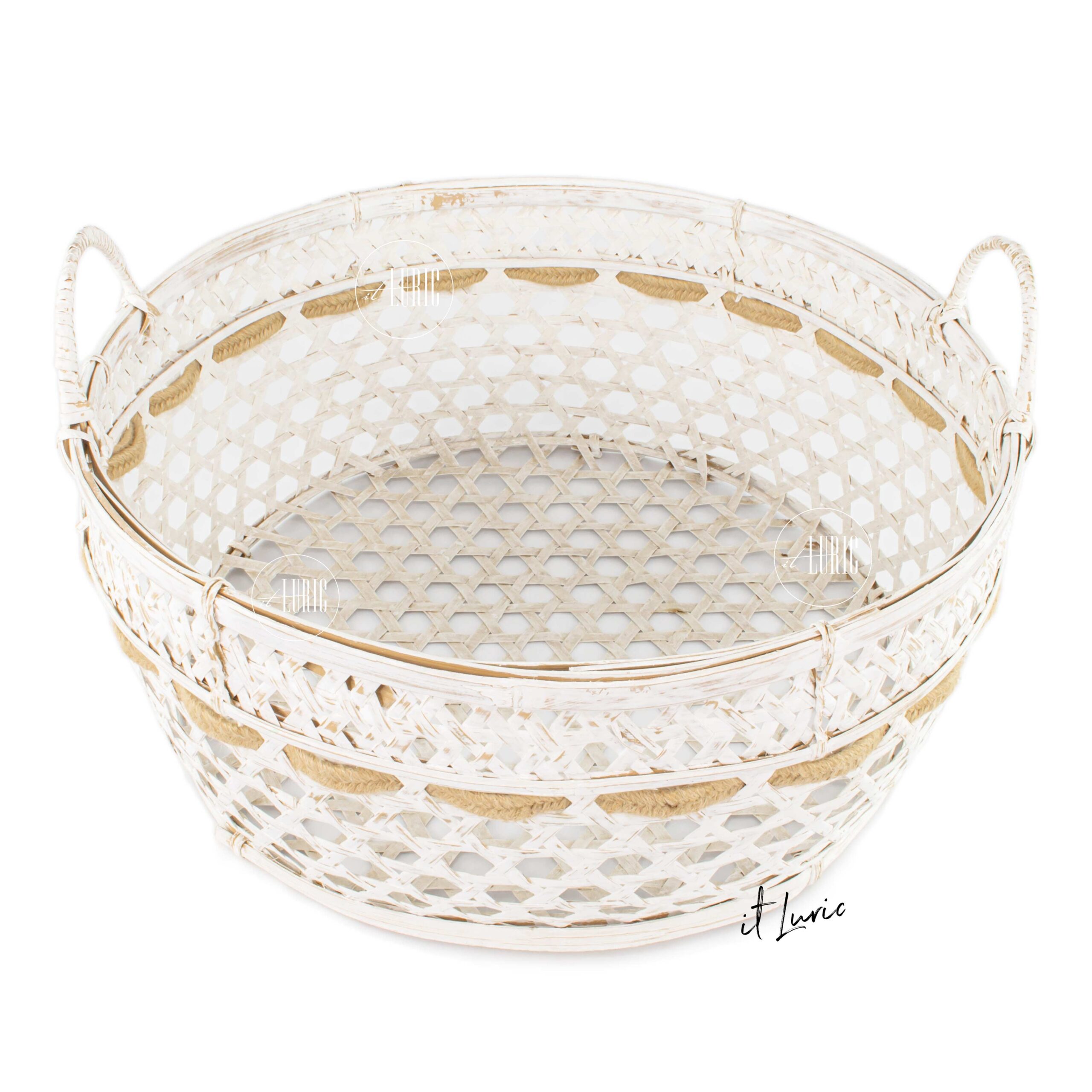 CESTO DECORATIVO DE BAMBU TRAP BRANCO (7)