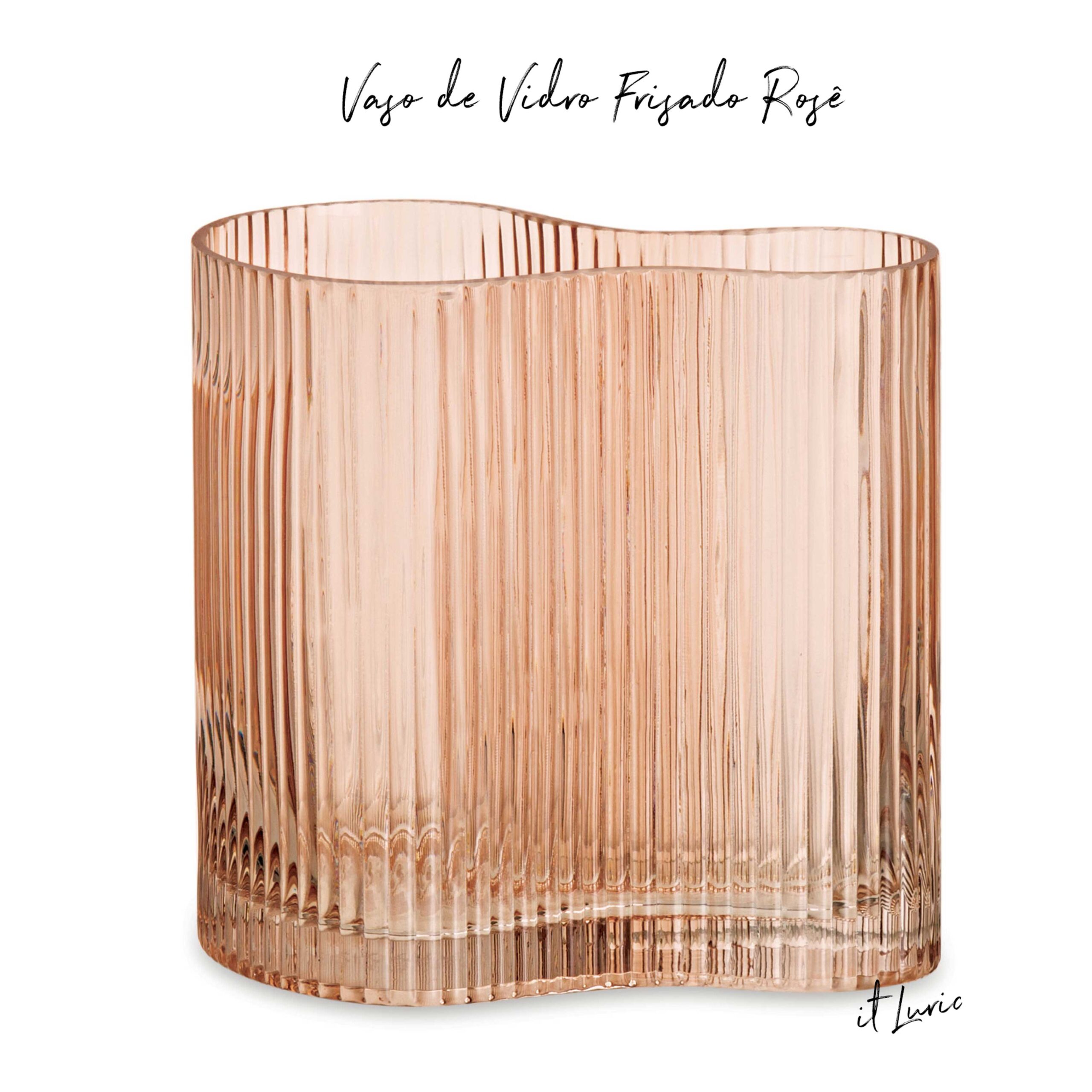 VASO DE VIDRO FRISADO ROSÊ (1)