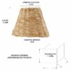Mini Cúpula para Arandela em Taboa Cone