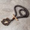 COLAR CERÂMICA PRETA ÁGATA MARROM-M (2)
