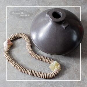 COLAR CERÂMICA TABACO E ÔNIX VERDE-P (1)