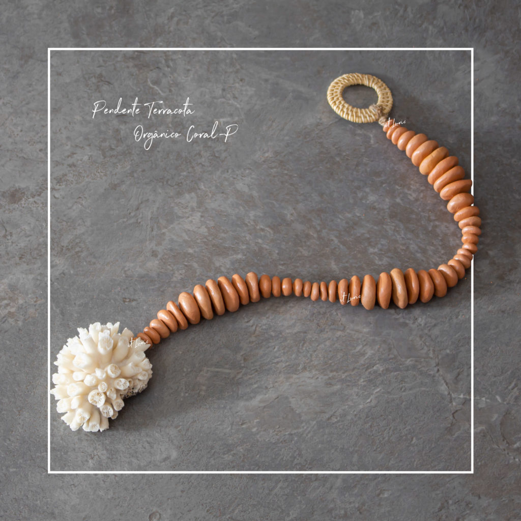 PENDENTE TERRACOTA ORGÂNICO CORAL -P