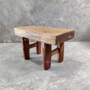 Mini Banqueta Decorativa Madeira - 12.5x24.5x15cm (1)