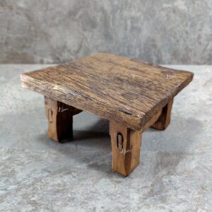 Mini Banquinho Decorativo Madeira – 19×18,5x10cm (3)
