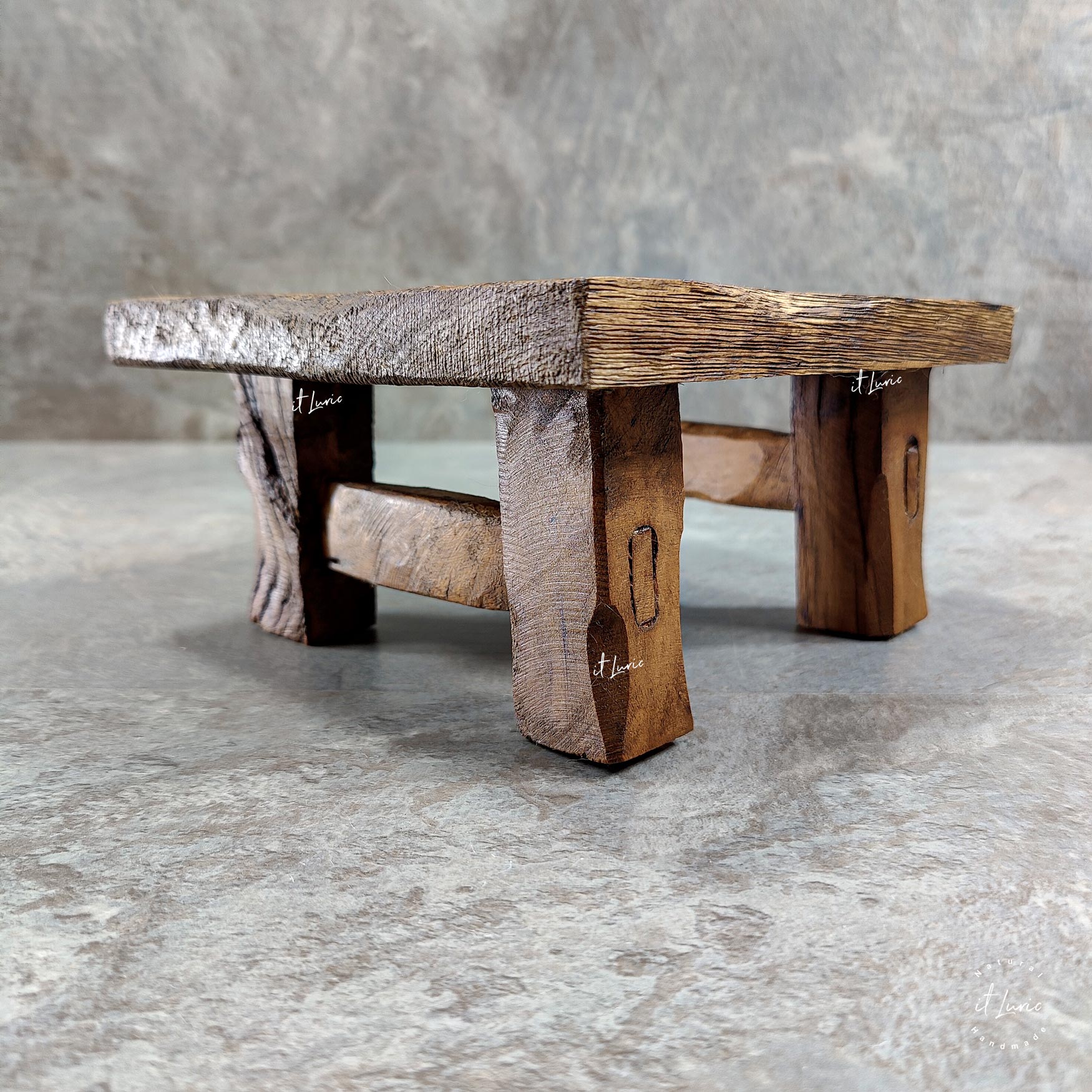 Mini Banquinho Decorativo Madeira – 19×18,5x10cm (4)