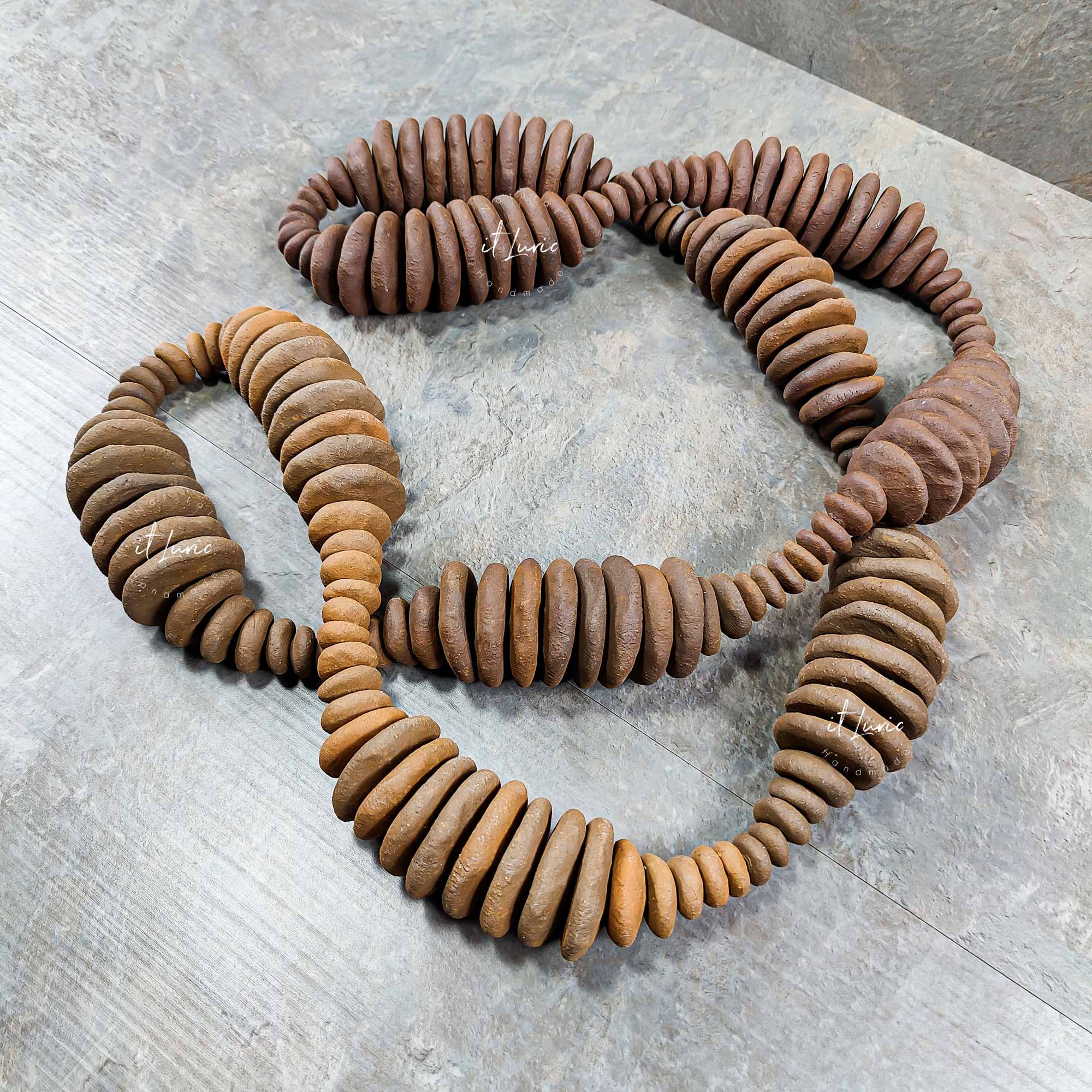 Escultura Orgânica Cerâmica Terracota Mescla Tamanho GG