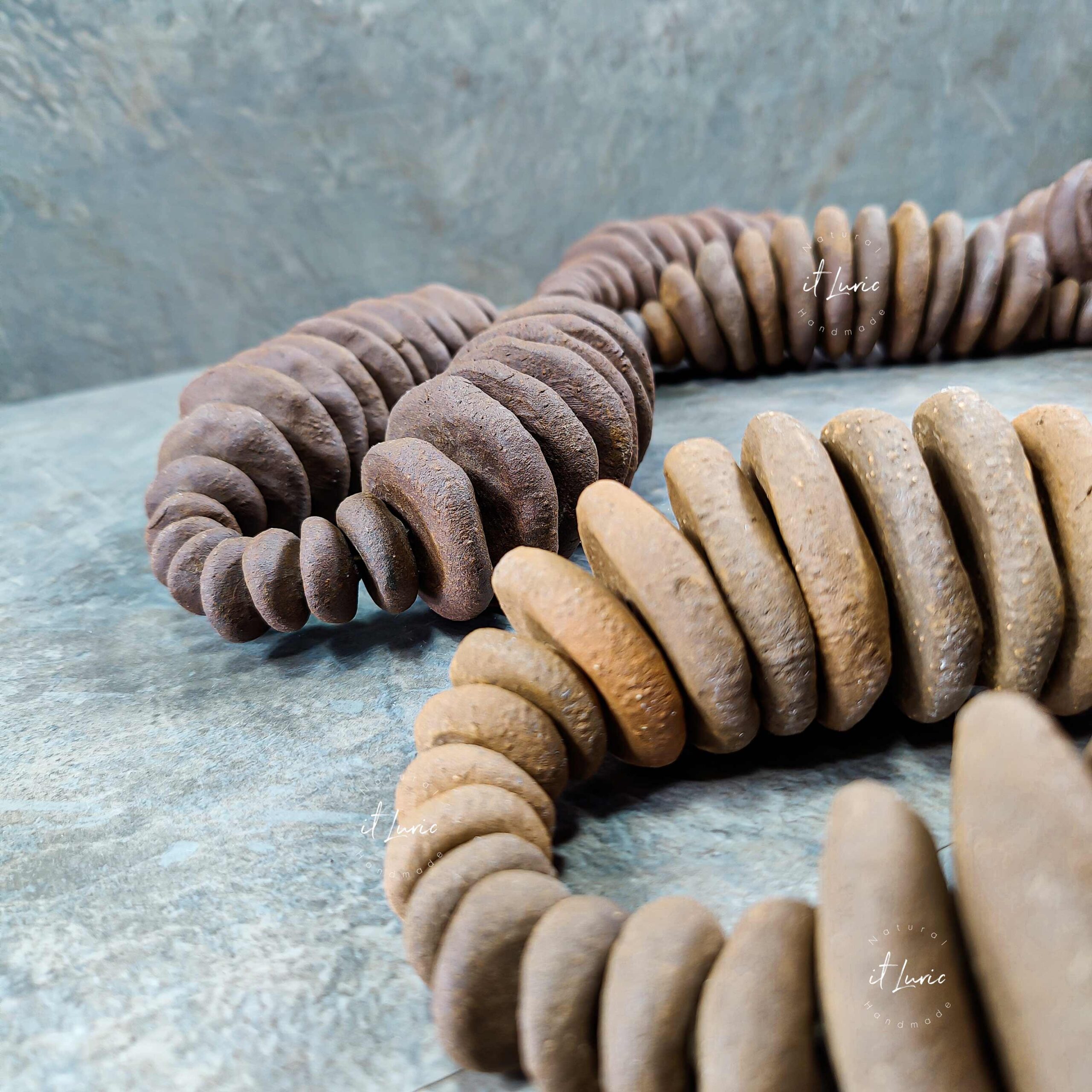 Escultura Orgânica Cerâmica Terracota Mescla Tamanho GG