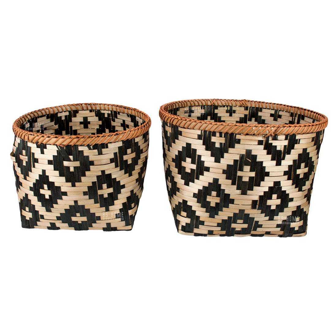 Conjunto de Cestas em Bambu Retro (1)
