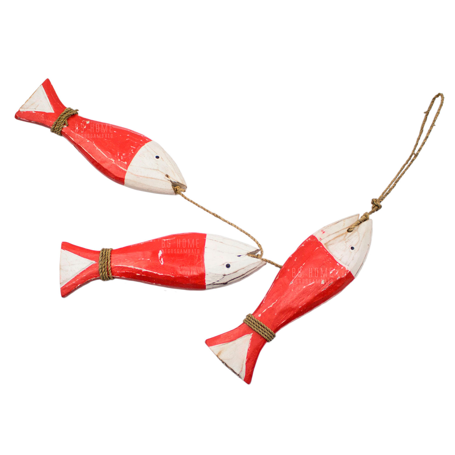 Pingente de Peixe em Madeira Red (1)